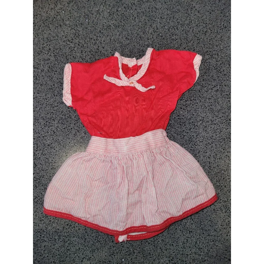 Vintage 1960s Red Doll Dress & Bloomers 14” Kellogg’s Little Miss Kay